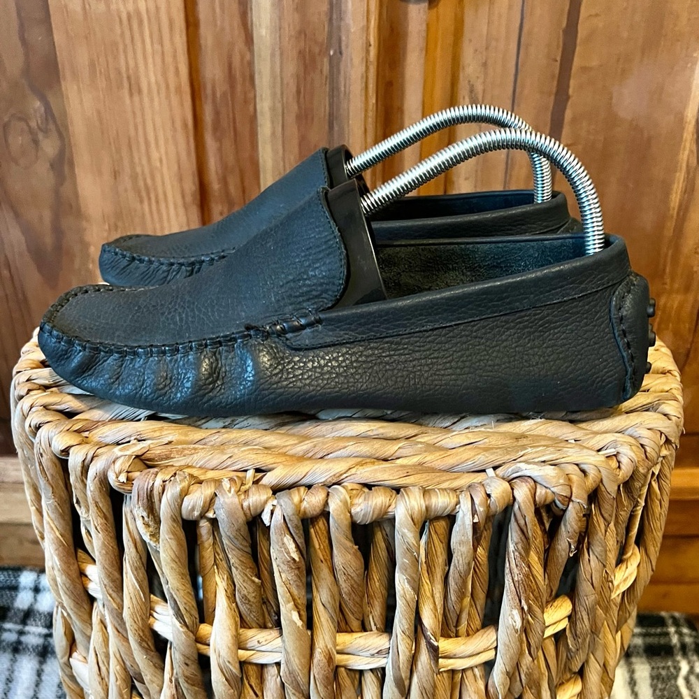Amy Jo Gladstone New York Black Leather Slip On Driving Shoes Size 9.5